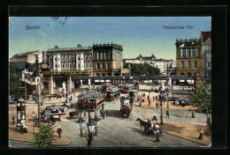 AK Berlin, Strassenbahnen Am U-Bahnhof Hallesches Tor  - Tramways