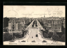 AK Braunschweig, Strassenbahn In Der Kaiser Wilhelmstrasse  - Tram