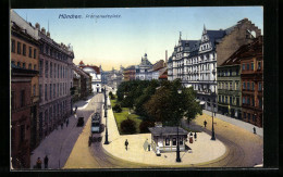 AK München, Strassenbahn Am Promenadeplatz  - Tramways