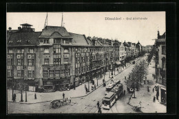 AK Düsseldorf, Graf Adolfstrasse Mit Strassenbahn  - Tram