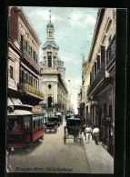 AK Buenos Aires, Calle Defensa, Strassenbahn  - Tram