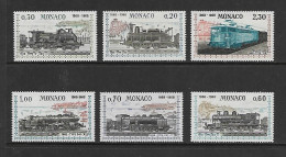 MONACO 1968 TRAINS YVERT N°752/757 NEUF MNH** - Eisenbahnen