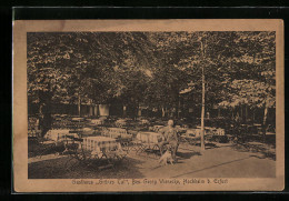 AK Hochheim B. Erfurt, Gasthaus Grünes Tal, Gartenterrasse  - Erfurt