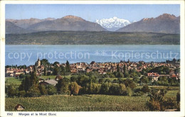 12321199 Morges Panorama Lac Leman Et Le Mont Blanc Genfersee Alpen Morges - Other & Unclassified