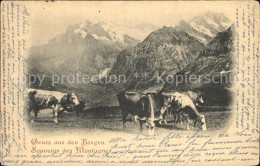 12321179 Vevey VD Souvenir Des Montagnes Alpen Kuehe Vevey - Otros & Sin Clasificación