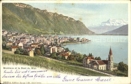 12321059 Montreux VD Panorama Lac Leman Dents Du Midi Genfersee Alpen Montreux - Andere & Zonder Classificatie