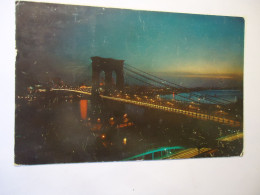 UNITED STATES   POSTCARDS  BROOKLYN  BRIDGES 1959  STAMPS - Andere & Zonder Classificatie