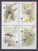 1995 Macau 795-798VB WWF - Fauna 8,50 € - Nuevos