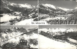 12311599 St Moritz GR Seilbahn Bergbahn Panorama St. Moritz - Autres & Non Classés