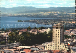 12307619 Lausanne VD Fliegeraufnahme Mit Tour Bel Air Und Lac Leman Lausanne - Altri & Non Classificati