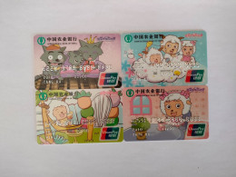 China, Pleasant Goat And Big Big Wolf, VOID, Sample Card, (4pcs) - Cartes De Crédit (expiration Min. 10 Ans)