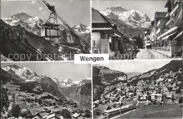 12295549 Wengen BE Kabinenbahn Strassenbahn Bergbahn Alpenpanorama Wengen - Altri & Non Classificati