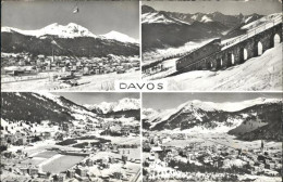 12295129 Davos GR Bergbahn Eisbahn  Fliegeraufnahme Davos Platz - Autres & Non Classés