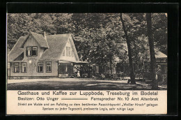 AK Treseburg Im Bodetal, Gasthaus Und Kaffee Zur Luppbode  - Autres & Non Classés