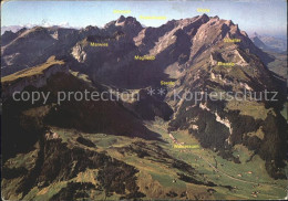 12261989 Wasserauen Gebirgspanorama Appenzeller Alpen Fliegeraufnahme Schwende - Autres & Non Classés