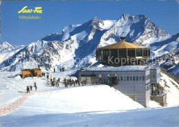 12259339 Saas-Fee Mittelallalin Restaurant Metro Alpin Mit Fletschhorn Lagginhor - Autres & Non Classés