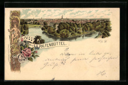Lithographie Wolfenbüttel, Teilansicht  - Wolfenbuettel