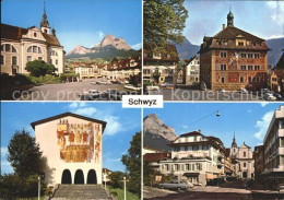 12253559 Schwyz St Martinskirche Rathaus Bundesbrief Archiv Herrengasse Schwyz - Sonstige & Ohne Zuordnung