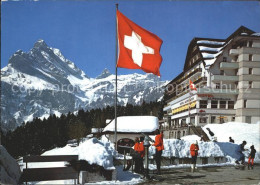 12219689 Braunwald GL Hotel Alpenblick Bahnhofterrasse Ortstock Hoher Turm Schwe - Sonstige & Ohne Zuordnung