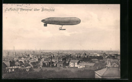 AK Bitterfeld, Luftschiff Parseval über Der Stadt  - Airships