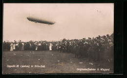 AK Bitterfeld, Zeppelin III Landung In Bitterfeld  - Airships