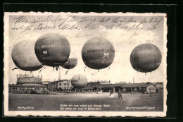 AK Bitterfeld, Ballonwettfliegen, Ballone Von Tschammer Und Osten, Bruno Loerzer, Hermann Göring  - Globos