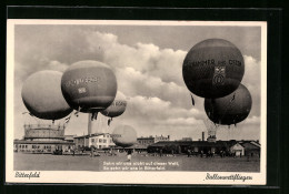 AK Bitterfeld, Ballonwettfliegen, Ballone Bruno Loerzer, Von Tschammer Und Osten, Hermann Göring  - Montgolfières
