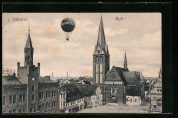 AK Bitterfeld, Ballon Bitterfeld, Markt  - Montgolfières