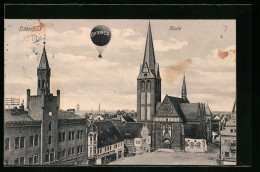 AK Bitterfeld, Ballon Bitterfeld, Markt  - Luchtballon