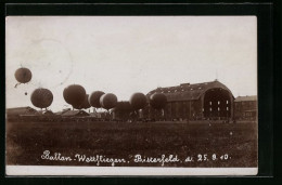 AK Bitterfeld, Ballon-Wettfliegen Am 25.09.1910  - Fesselballons