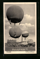 AK Bitterfeld, Ballonwettfliegen, Ballons Hermann Göring Und Sachsen  - Luchtballon