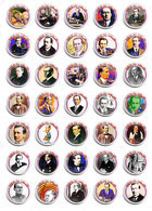 35 X Guglielmo Marconi BADGE BUTTON PIN SET  (1inch/25mm Diameter) - Personnes Célèbres