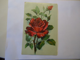 FRANCE   POSTCARDS  1919 GREETING  ROSES - Other & Unclassified
