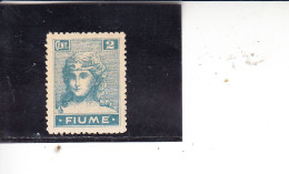 FIUME  1919 - Sassone  32* (L) - Allegoria - Fiume