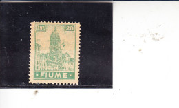 FIUME  1919 - Sassone  37* (L) - Veduta - Fiume