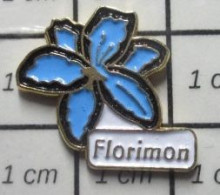1818B Pin's Pins / Beau Et Rare / MARQUES / FLORIMON FLEUR BLEUE ORCHIDEE ? - Marcas Registradas
