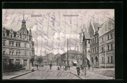 AK Bitterfeld, Bismarckstrasse Mit Hotel  - Bitterfeld