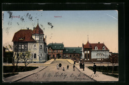 AK Zörbig, Strassenpartie Am Bahnhof  - Zörbig