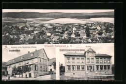 AK Cattenstedt A. H., Gasthof Zum Deutschen Hause, Schule, Teilansicht  - Other & Unclassified