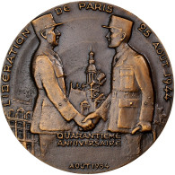 France, Médaille, 40ème Anniversaire De La Libération De Paris, De Gaulle - Andere & Zonder Classificatie