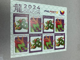 Philippines Stamp 2024 Dragon New Years Sheet Of 4 Sets MNH - Filippijnen