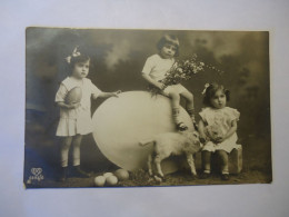 FRANCE   POSTCARDS  1921 CHILDREN GIRLS ON EGGS - Sonstige & Ohne Zuordnung