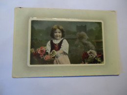 GERMANY   POSTCARDS  CHILDREN GIRLS WITH FLOWERS ROSES - Sonstige & Ohne Zuordnung