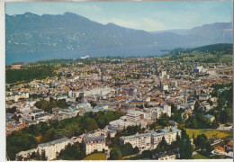 Aix Les Bains 73 Carte Circulée Vue Generale Aerienne De La Ville - Aix Les Bains