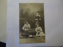 FRANCE   POSTCARDS  CHILDREN GIRLS AND  BOYS   EGGS AND LITLE CHICKEN - Sonstige & Ohne Zuordnung