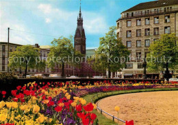 72745995 Hamburg Jungfernstieg Und Rathaus Tulpenbeet Hamburg - Andere & Zonder Classificatie