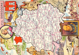 24 DORDOGNE CARTE DEPARTEMENTALE - Andere & Zonder Classificatie