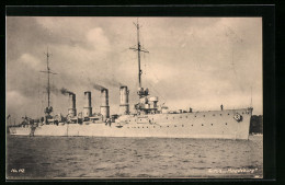 AK Kriegsschiff SMS Magdeburg  - Krieg