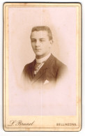 Fotografie L. Brunel, Bellinzona, Junger Herr Im Anzug Mit Krawatte  - Personnes Anonymes