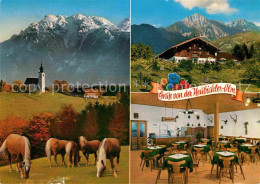 72743151 Neubichler Alm Berggaststaette Am Hoegl Haflinger Pferde Alpenpanorama  - Other & Unclassified